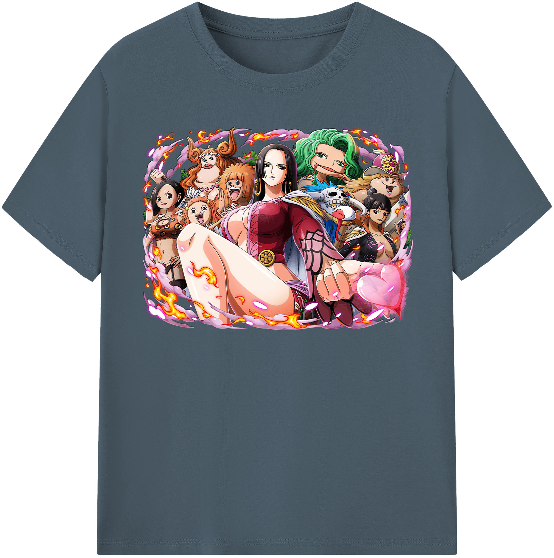 ワンピース ボア・ハンコック ONE PIECE Boa·Hancock 綿100％半袖Tシャツ（フロントプリント）
